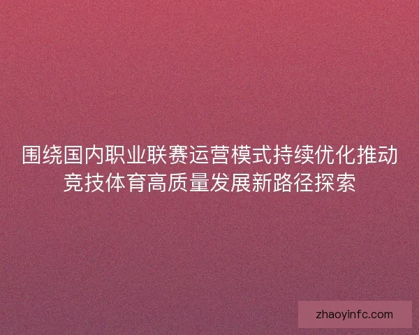 围绕国内职业联赛运营模式持续优化推动竞技体育高质量发展新路径探索